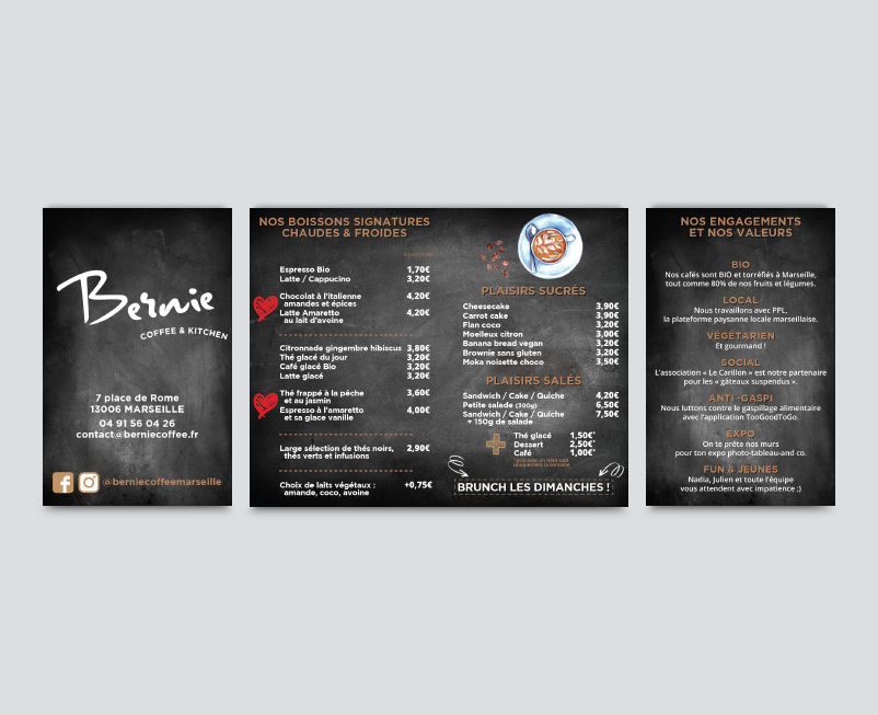 Bernie - Brochure menu