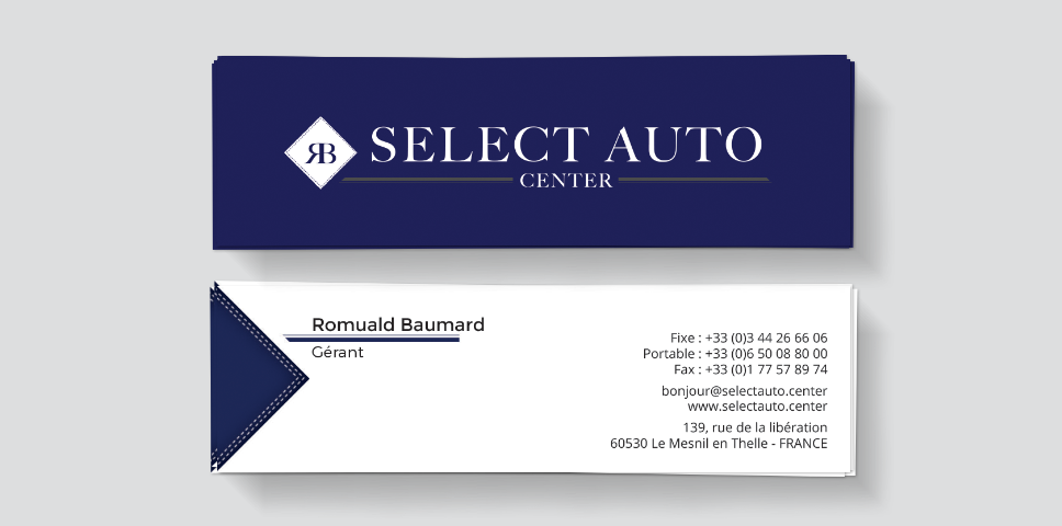 Select Auto Center - Carte de visite