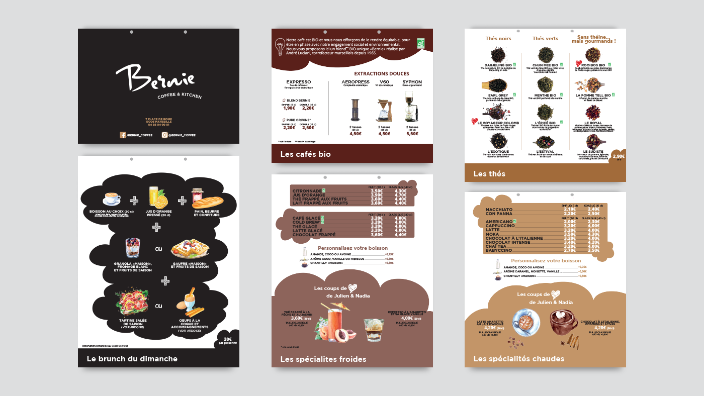 Bernie - Menu de restaurant